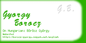 gyorgy borocz business card