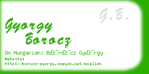 gyorgy borocz business card